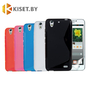 Силиконовый чехол для Huawei Ascend G630, фиолетовый с волной
