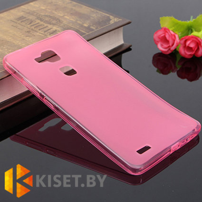Силиконовый чехол для Huawei Ascend Mate 7, розовый