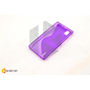 Силиконовый чехол Experts Huawei Ascend P2, фиолетовый с волной
