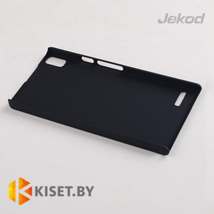 Пластиковый бампер Jekod и защитная пленка для Huawei Ascend P2, черный