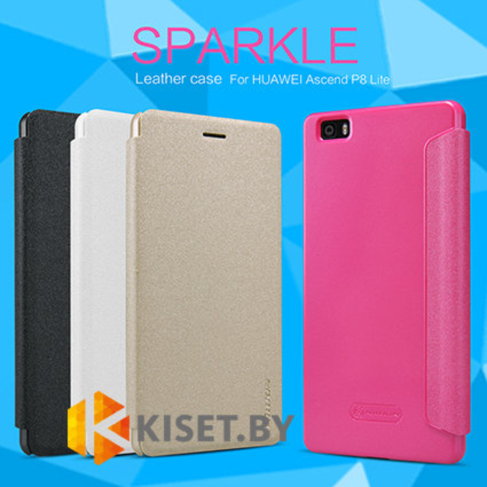 Чехол Nillkin Sparkle для Huawei Ascend P8 Lite 2015, розовый