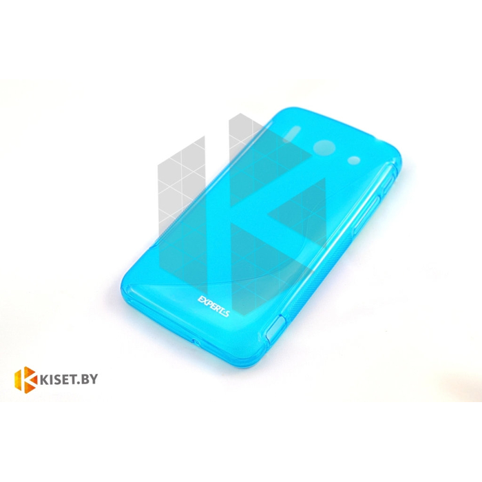 Силиконовый чехол Experts Huawei Ascend Y300 (U8833/T8833), бирюзовый с волной