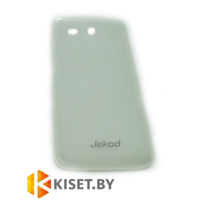 Силиконовый чехол Jekod с защитной пленкой для Huawei Ascend Y511, белый