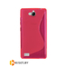 Силиконовый чехол для Huawei Honor 3C, розовый с волной