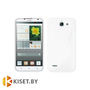 Силиконовый чехол Experts Huawei Ascend G700, белый с волной