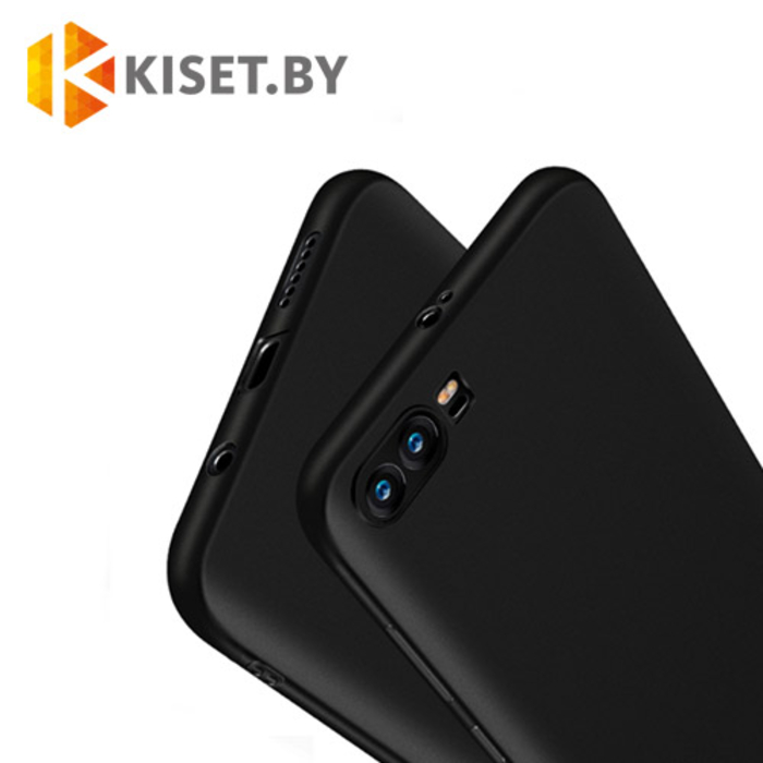 Силиконовый чехол матовый для Huawei Honor 9, черный