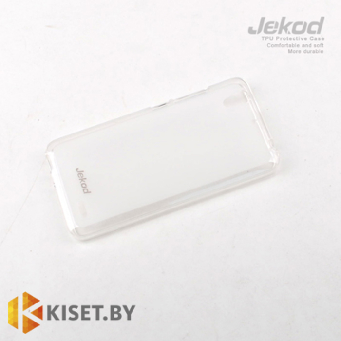 Силиконовый чехол Jekod с защитной пленкой для Huawei Honor 3, белый
