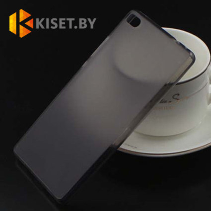 Силиконовый чехол матовый для Huawei Ascend P8 Lite 2015, черный