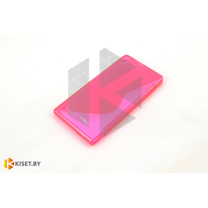 Силиконовый чехол для Huawei Ascend P7, розовый с волной