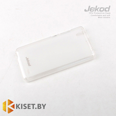 Силиконовый чехол Jekod с защитной пленкой для Huawei Honor 3, белый