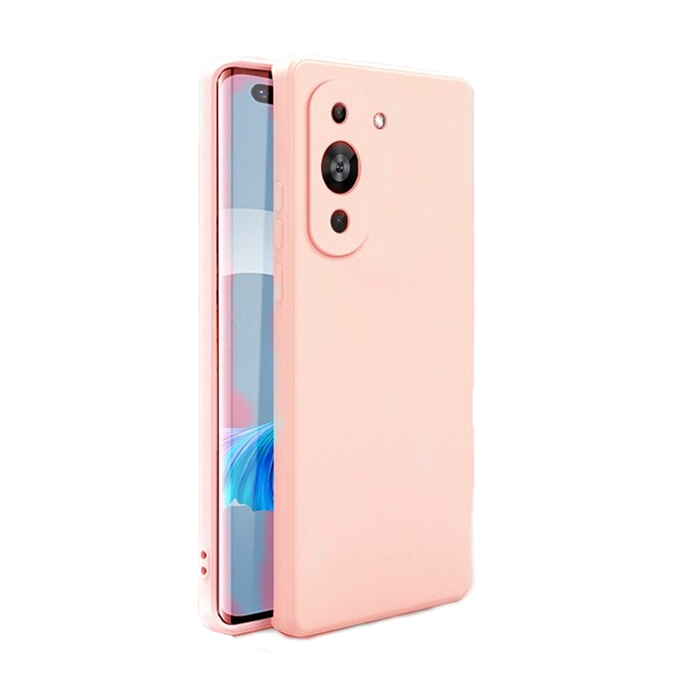 Soft-touch бампер KST Silicone Cover для Huawei Nova 10 Pro пудровый с закрытым низом