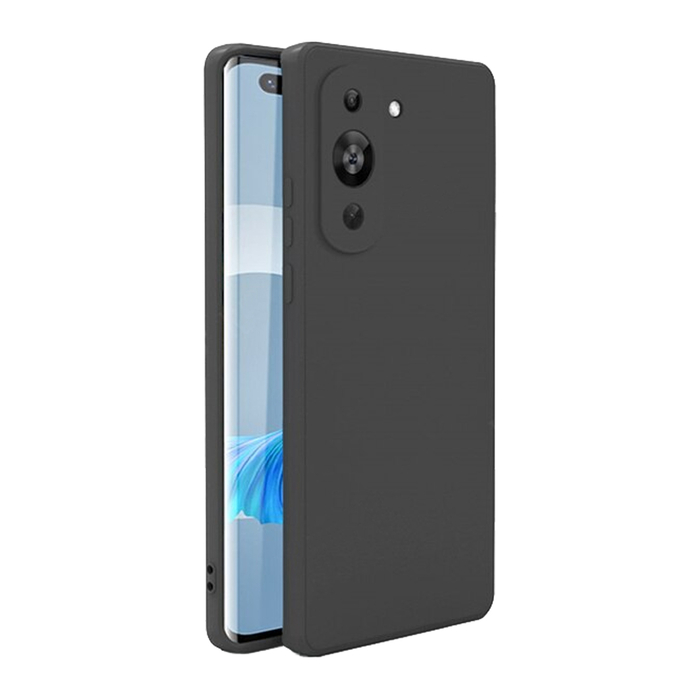 Soft-touch бампер KST Silicone Cover для Huawei Nova 10 Pro черный с закрытым низом