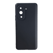 Soft-touch бампер KST Silicone Cover для Huawei Nova 10 черный с закрытым низом