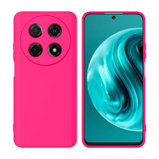 Soft-touch бампер KST Silicone Cover для Huawei Nova 12i фуксия с закрытым низом
