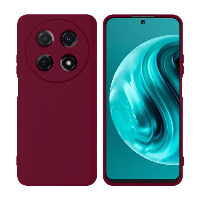 Soft-touch бампер KST Silicone Cover для Huawei Nova 12i марсала с закрытым низом