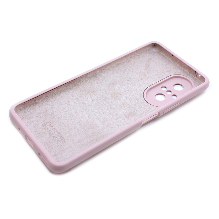 Soft-touch бампер KST Silicone Cover для Huawei Nova 9 SE / Nova 9 SE 5G пудровый с закрытым низом