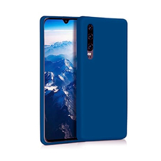 Силиконовый чехол Matte Case для Huawei P30 синий