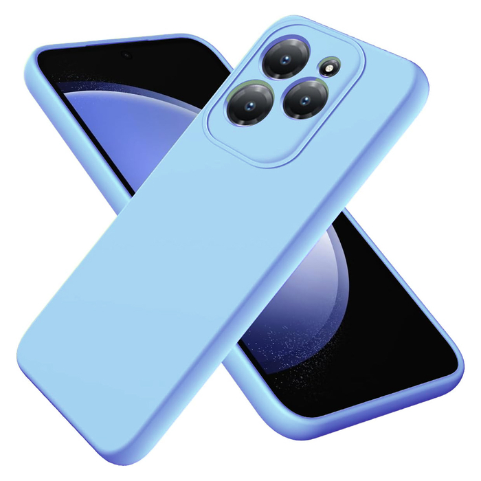 Soft-touch бампер KST Silicone Cover для Infinix Hot 40 / Hot 40 Pro фиалковый с закрытым низом