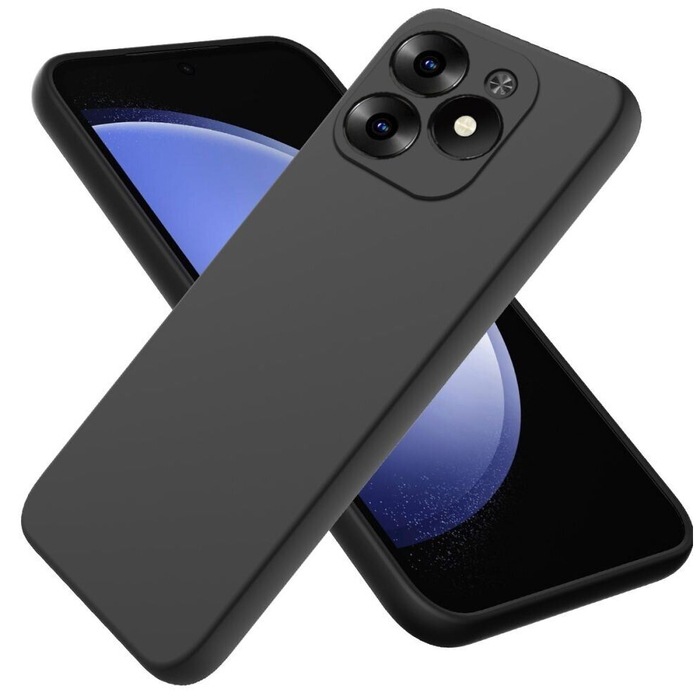 Soft-touch бампер KST Silicone Cover для Infinix Hot 40i черный с закрытым низом