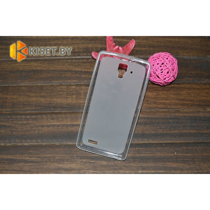 Силиконовый чехол матовый для Lenovo A536, прозрачный
