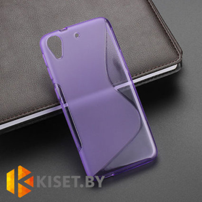 Силиконовый чехол для Lenovo A6000 / K3, фиолетовый с волной