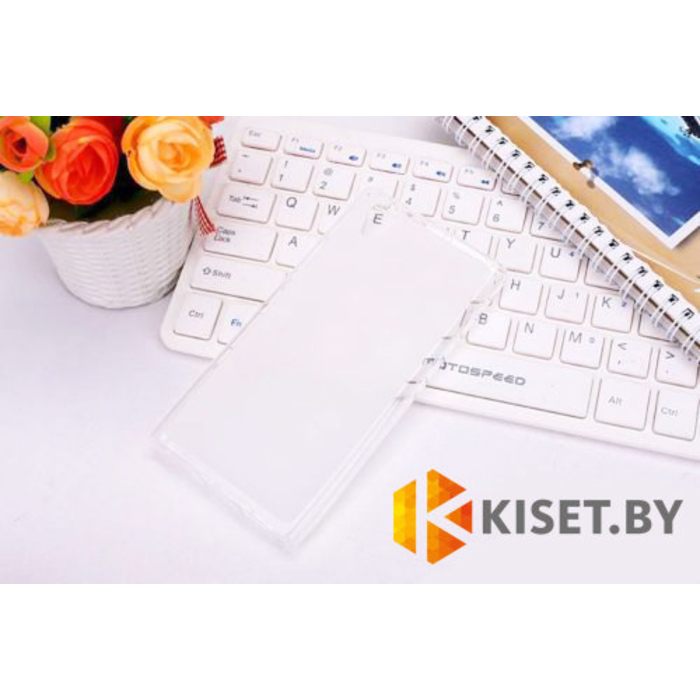 Силиконовый чехол матовый для Lenovo Sisley S90, прозрачный