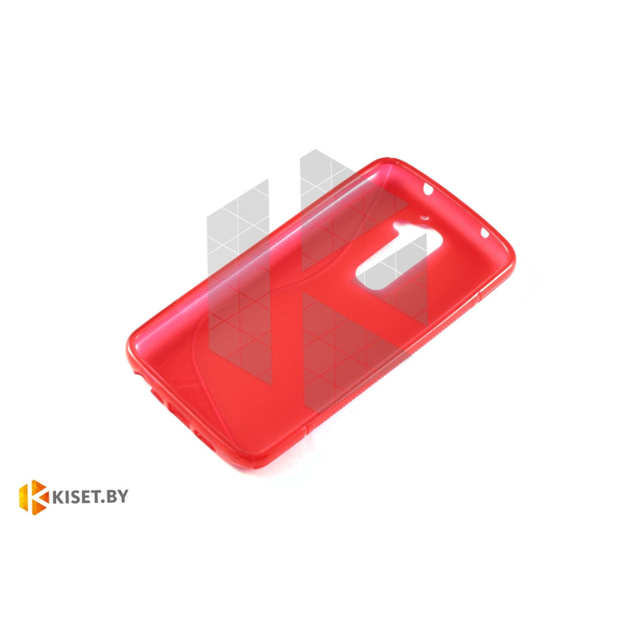 Силиконовый чехол матовый для LG G2, красный