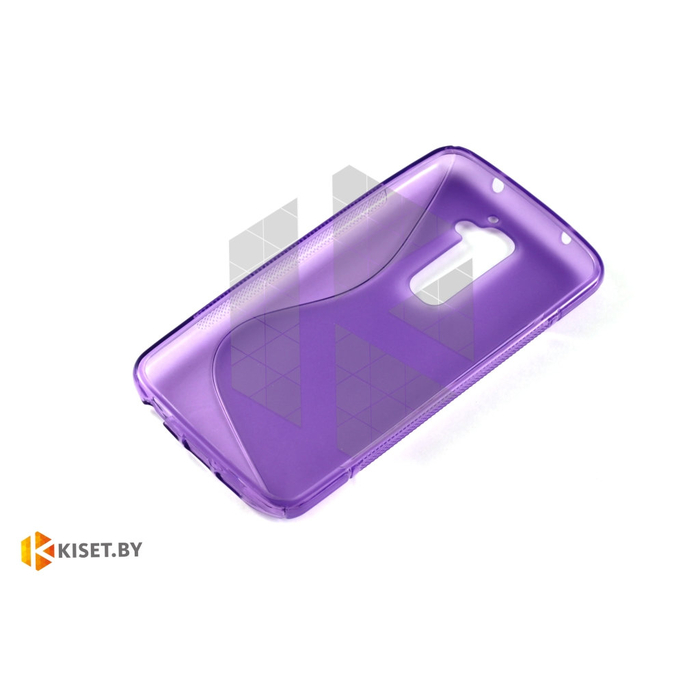 Силиконовый чехол матовый для LG G2, фиолетовый