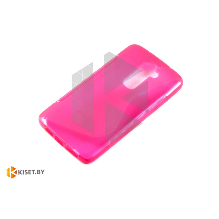 Силиконовый чехол матовый для LG G2, розовый