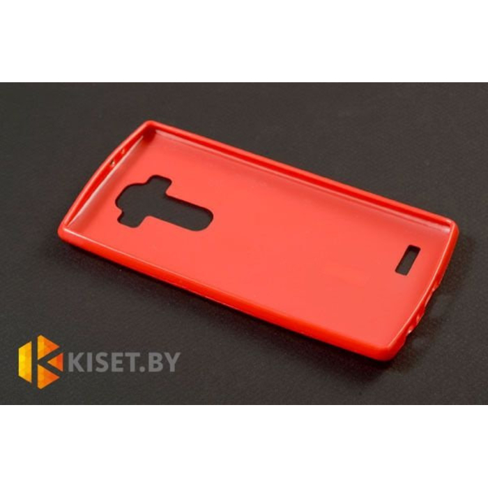 Силиконовый чехол Cherry с защитной пленкой для LG G4, красный