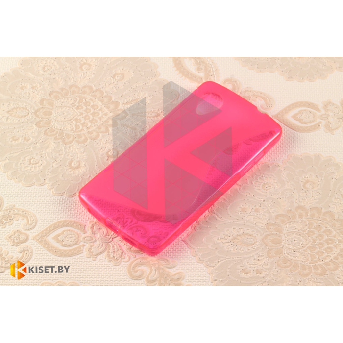 Силиконовый чехол матовый для LG Nexus 5 D821, розовый