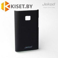 Пластиковый бампер Jekod и защитная пленка для LG Optimus L3 II, черный