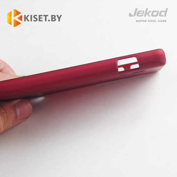Пластиковый бампер Jekod и защитная пленка для LG Optimus L5 II, красный