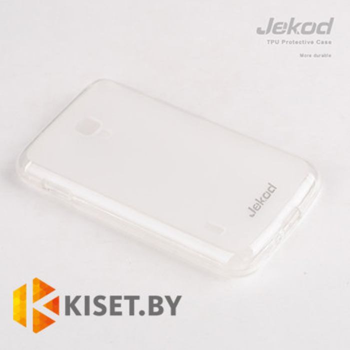 Силиконовый чехол Jekod с защитной пленкой для LG Optimus L7 II Dual, белый