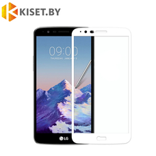 Защитное стекло на весь экран для LG K8 (2017) X240, белое