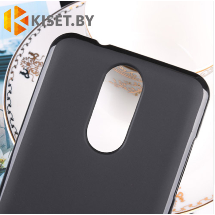 Силиконовый чехол матовый для LG K8 (2017) X240, черный