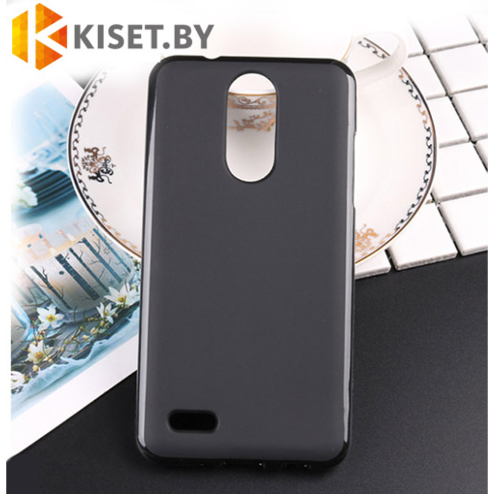 Силиконовый чехол матовый для LG K8 (2017) X240, черный