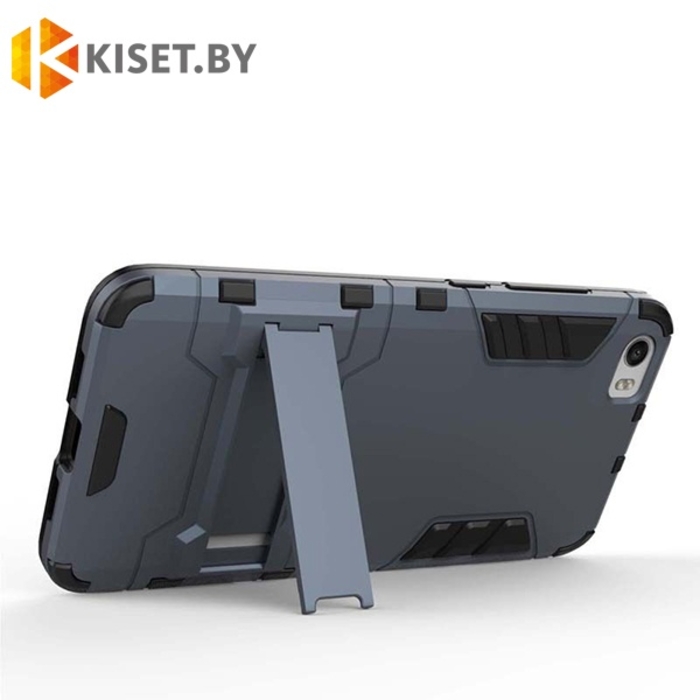 Гибридный бампер Hard Cover для Meizu Pro 6, серый