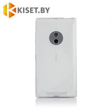 Силиконовый чехол для Nokia Lumia 830, белый с волной