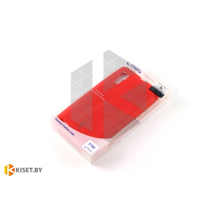 Силиконовый чехол Cherry с защитной пленкой для Microsoft Lumia 435/532, красный