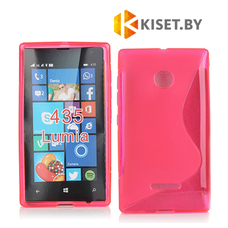 Силиконовый чехол для Microsoft Lumia 435/532, розовый