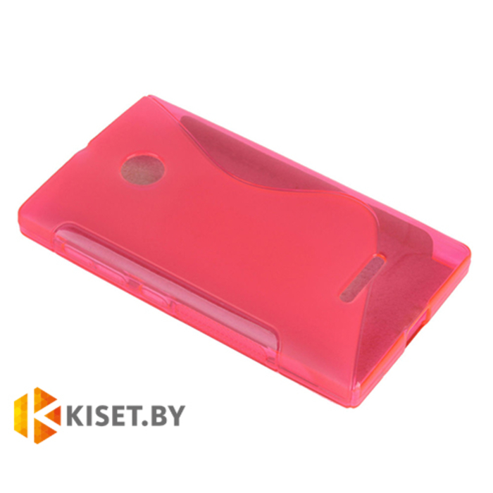 Силиконовый чехол для Microsoft Lumia 435/532, розовый