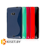 Силиконовый чехол для Microsoft Lumia 535, желтый с волной