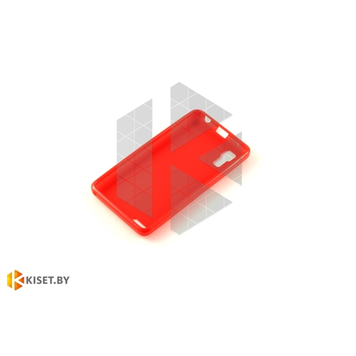 Силиконовый чехол Cherry с защитной пленкой для Microsoft Lumia 640, красный