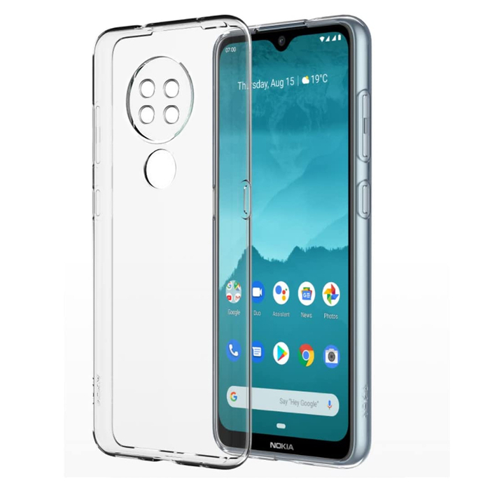 Силиконовый чехол KST Safe Camera для Nokia 6.2 (2019) / 7.2 (2019) прозрачный