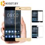 Защитное стекло на весь экран для Nokia 5, белое