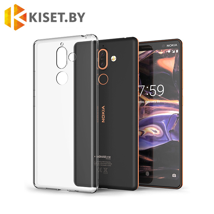 Силиконовый чехол Ultra Thin TPU для Nokia 7 Plus, прозрачный