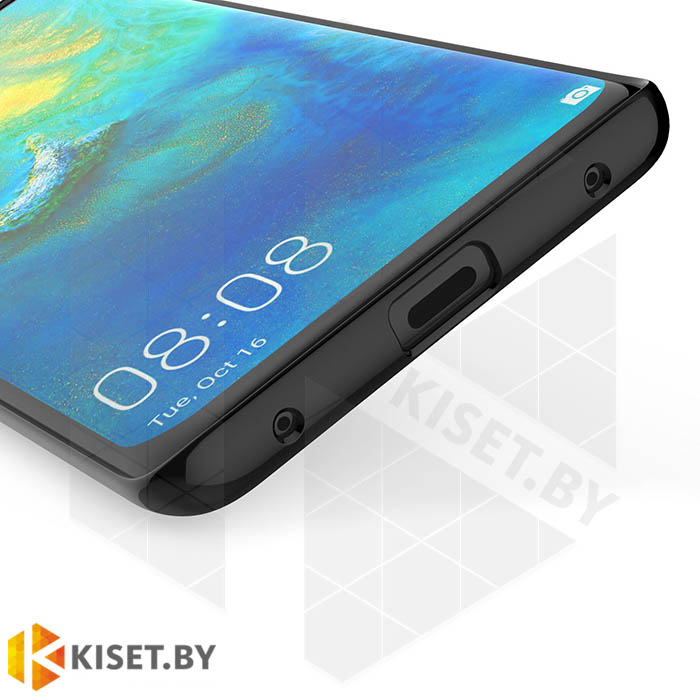 Силиконовый чехол матовый для Huawei Mate 20 Pro черный