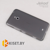 Силиконовый чехол Jekod с защитной пленкой для Nokia Lumia 1320, черный