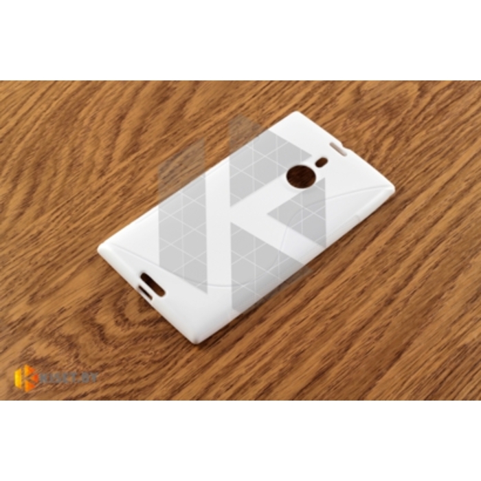 Силиконовый чехол матовый для Nokia Lumia 1520, белый
